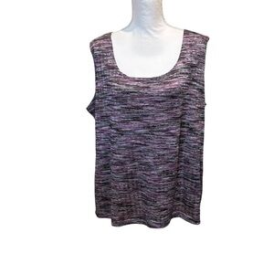 Dressbarn Purple and Black Sleeveless Blouse size‎ 2X